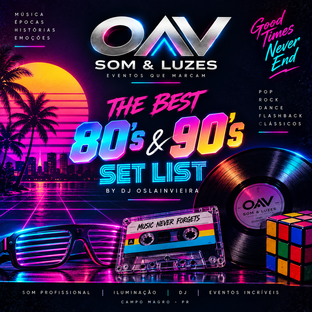 Capa The Best 80s e 90s Set List